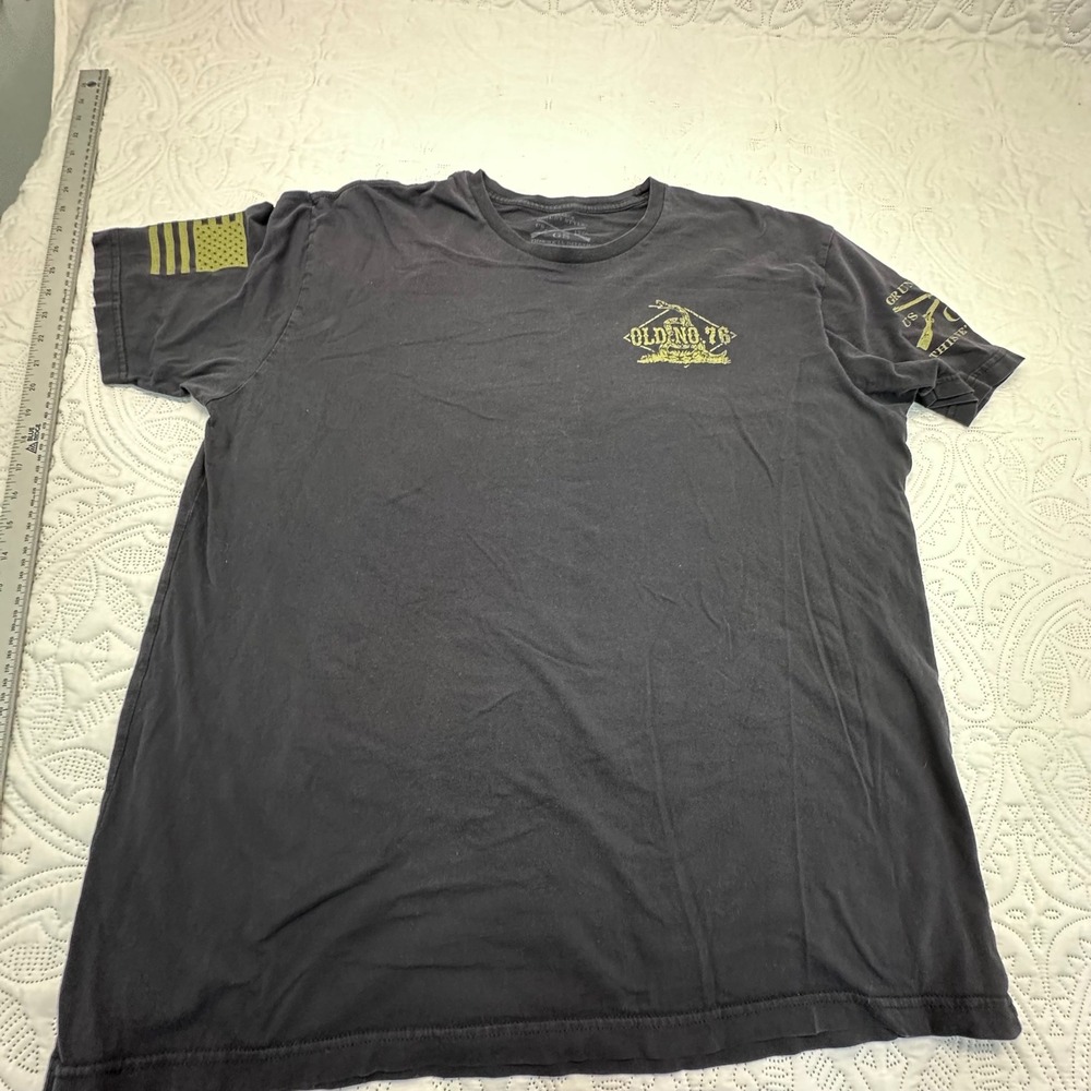 Grunt Style Mens XXL Old No 76 Full Blooded American Graphic T-Shirt Black